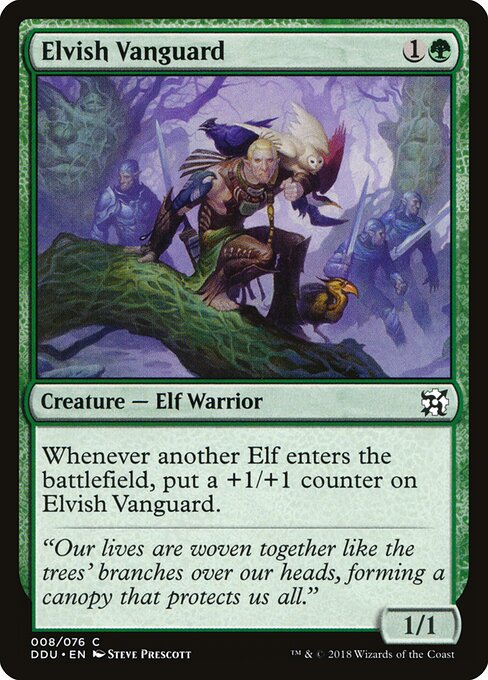 Duel Decks: Elves vs. Inventors - 8 - Elvish Vanguard - Common