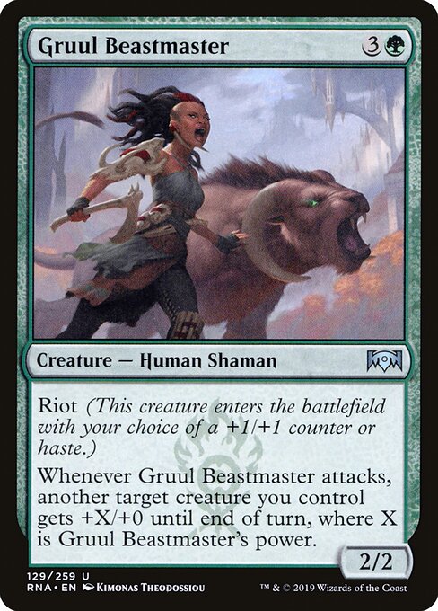 Ravnica Allegiance - 129 - Gruul Beastmaster - Uncommon