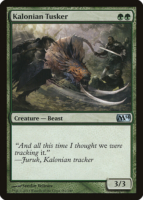 Magic 2014 - 182 - Kalonian Tusker - Uncommon