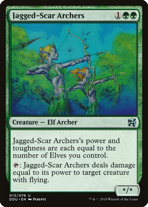 Duel Decks: Elves vs. Inventors - 13 - Jagged-Scar Archers - Uncommon