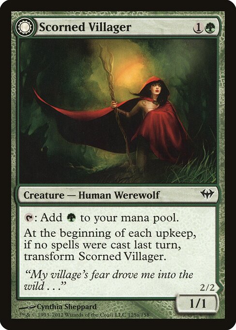 Dark Ascension - 125 - Scorned Villager // Moonscarred Werewolf - Common