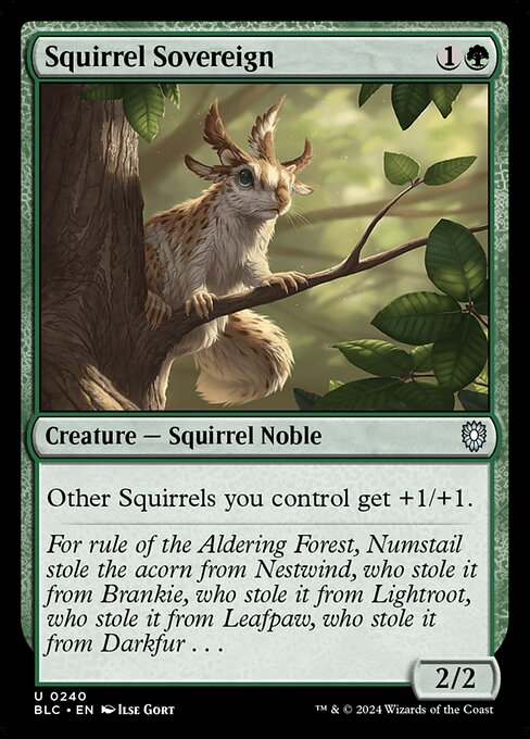 Bloomburrow Commander - 240 - Squirrel Sovereign - Uncommon