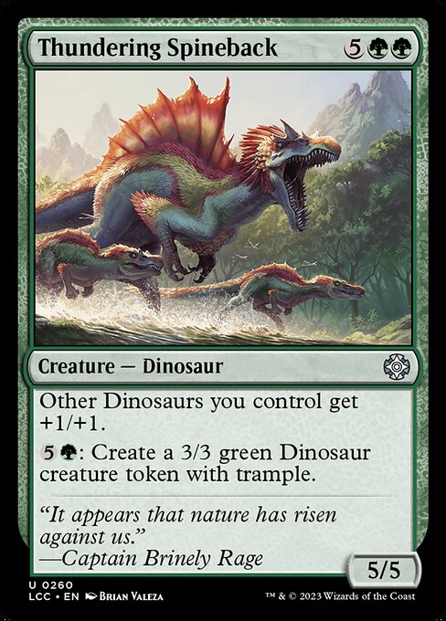 The Lost Caverns of Ixalan Commander - 260 - Thundering Spineback - Uncommon