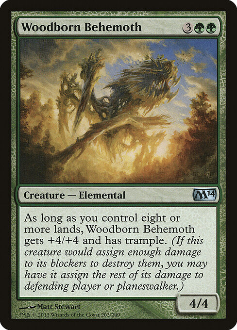 Magic 2014 - 203 - Woodborn Behemoth - Uncommon