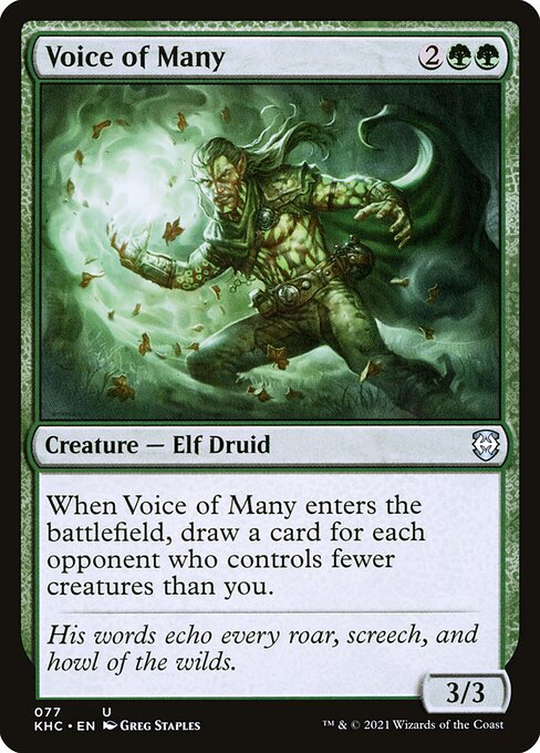 Kaldheim Commander - 77 - Voice of Many - Uncommon