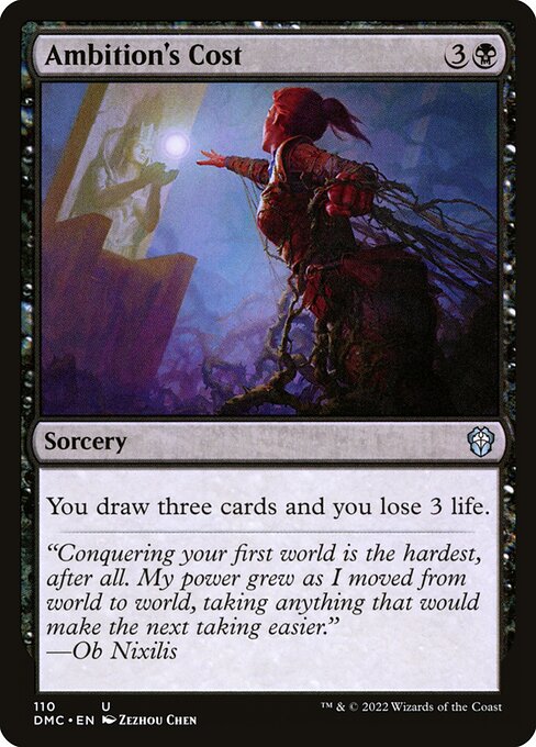 Dominaria United Commander - 110 - Ambition's Cost - Uncommon