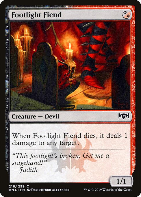 Ravnica Allegiance - 216 - Footlight Fiend - Common