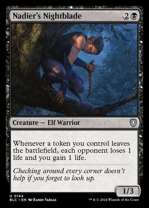 Bloomburrow Commander - 184 - Nadier's Nightblade - Uncommon