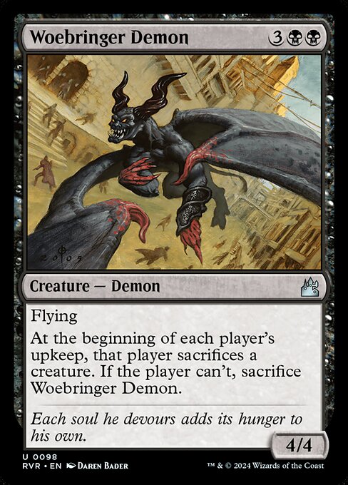 Ravnica Remastered - 98 - Woebringer Demon - Uncommon
