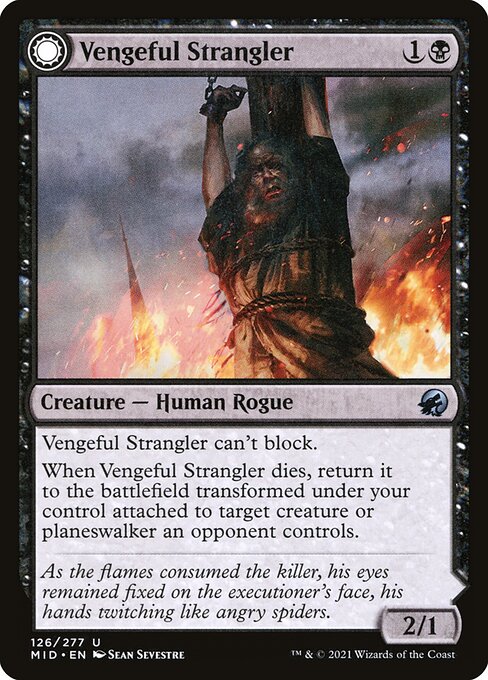 Innistrad: Midnight Hunt - 126 - Vengeful Strangler // Strangling Grasp - Uncommon