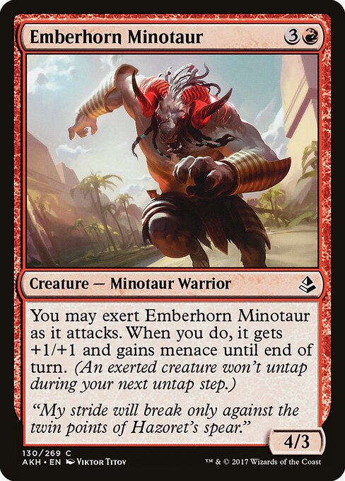 Amonkhet - 130 - Emberhorn Minotaur - Common