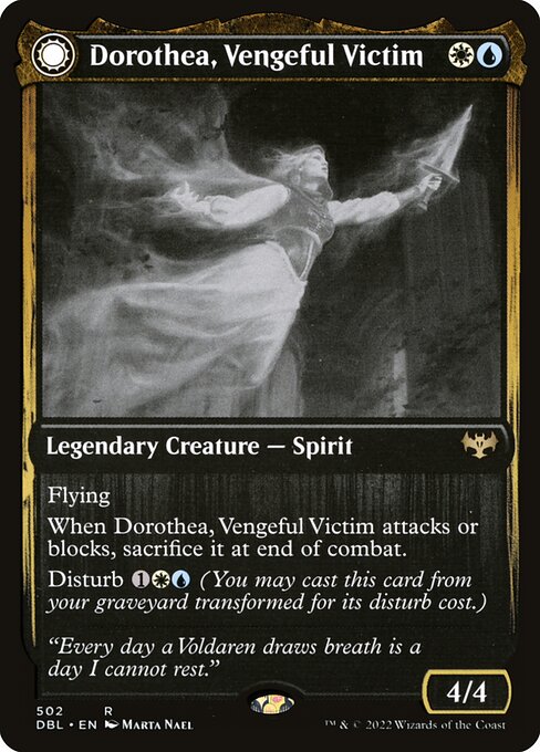 Innistrad: Double Feature - 502 - Dorothea, Vengeful Victim // Dorothea's Retribution - Rare