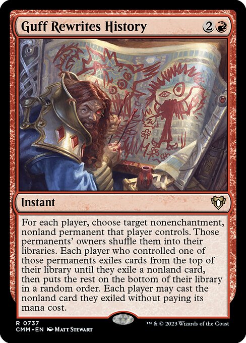 Commander Masters - 737 - Guff Rewrites History - Rare