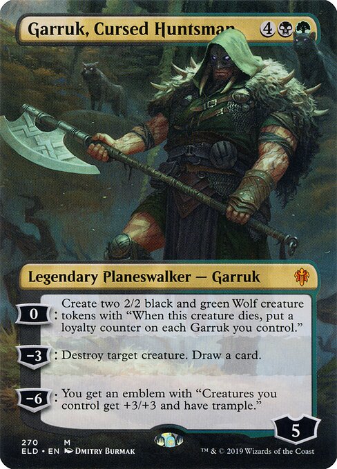 Throne of Eldraine - 270 - Garruk, Cursed Huntsman - Mythic