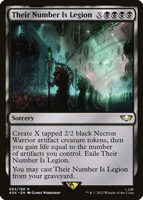 Warhammer 40,000 Commander - 63 - Their Number Is Legion - Rare