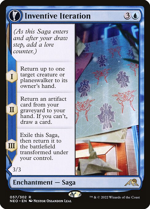 Kamigawa: Neon Dynasty - 57 - Inventive Iteration // Living Breakthrough - Rare