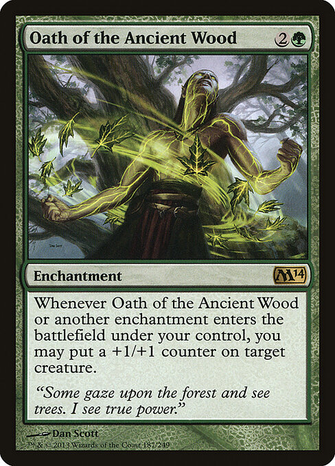 Magic 2014 - 187 - Oath of the Ancient Wood - Rare