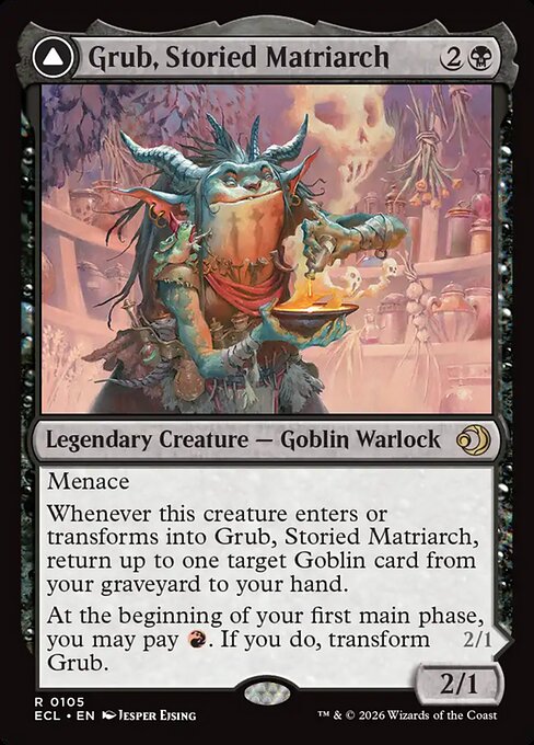 Lorwyn Eclipsed - 105 - Grub, Storied Matriarch // Grub, Notorious Auntie - Rare
