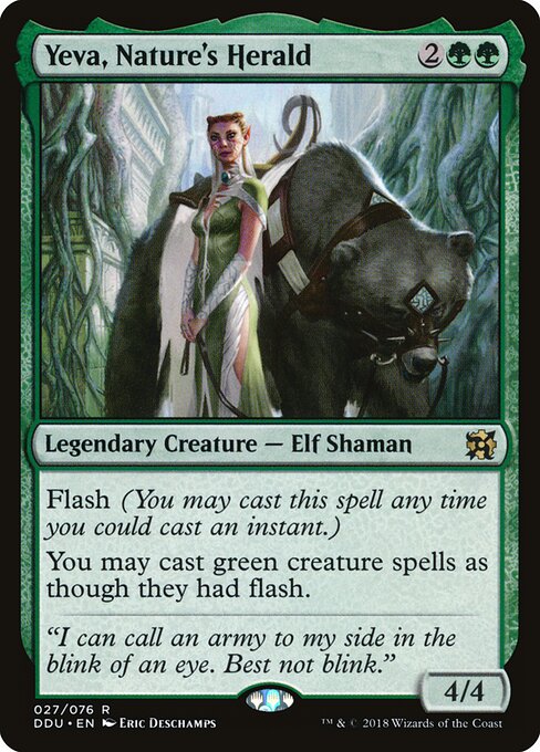 Duel Decks: Elves vs. Inventors - 27 - Yeva, Nature's Herald - Rare