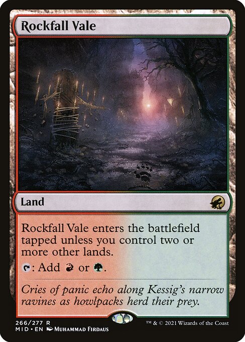 Innistrad: Midnight Hunt - 266 - Rockfall Vale - Rare