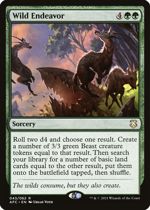 Forgotten Realms Commander - 43 - Wild Endeavor - Rare