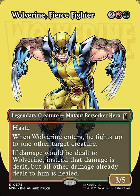 Marvel Super Heroes - 378 - Wolverine, Fierce Fighter - Rare