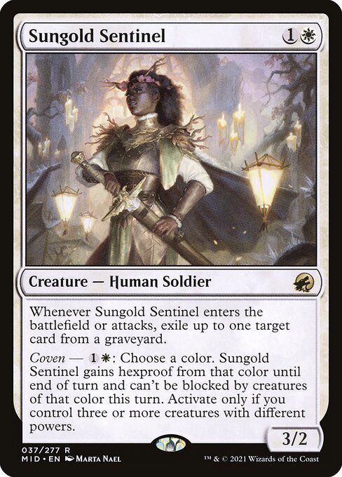 Innistrad: Midnight Hunt - 37 - Sungold Sentinel - Rare