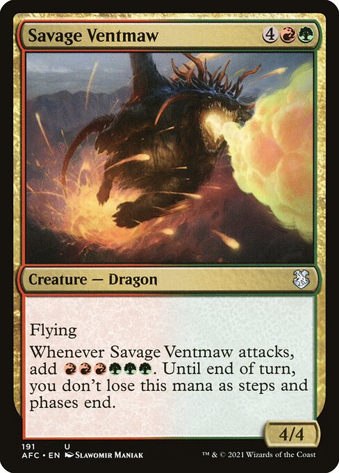 Forgotten Realms Commander - 191 - Savage Ventmaw - Uncommon