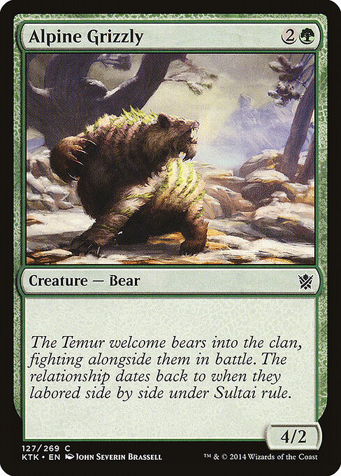 Khans of Tarkir - 127 - Alpine Grizzly - Common