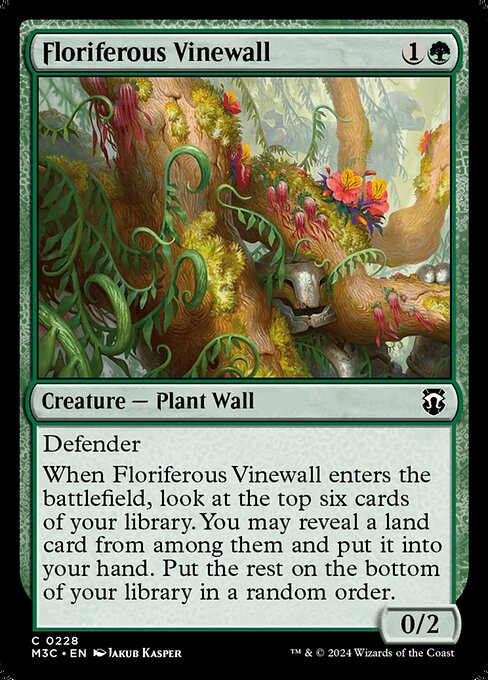 Modern Horizons 3 Commander - 228 - Floriferous Vinewall - Common