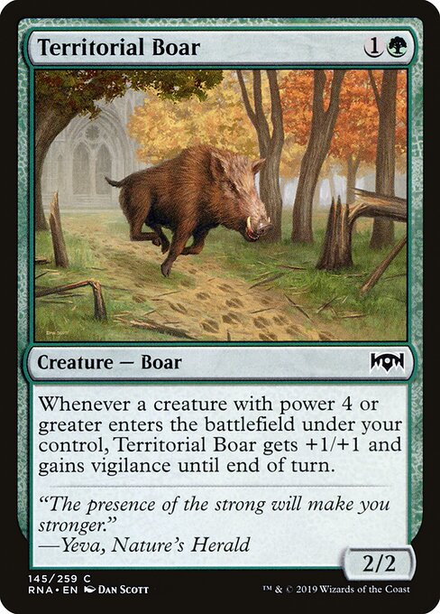 Ravnica Allegiance - 145 - Territorial Boar - Common