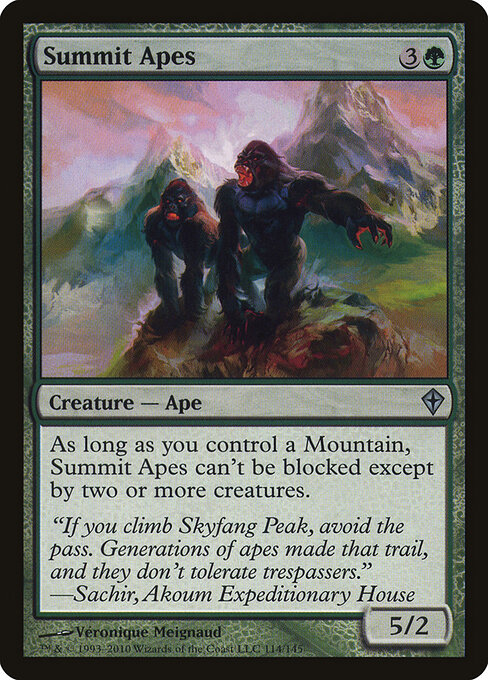 Worldwake - 114 - Summit Apes - Uncommon