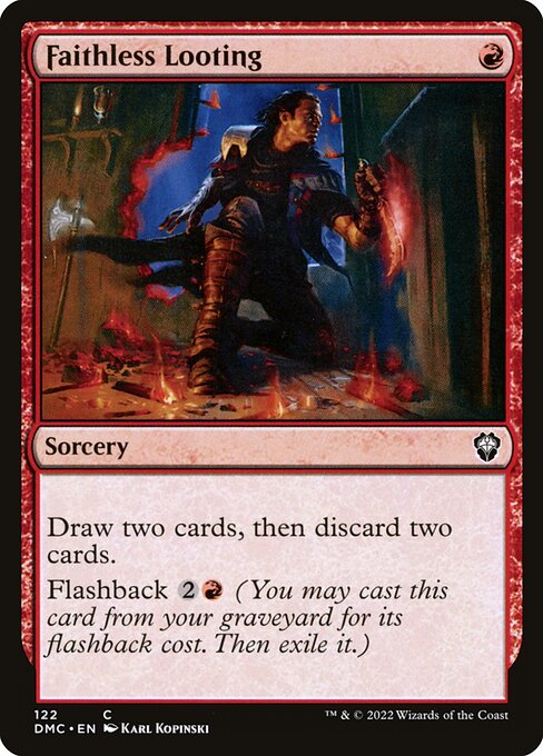 Dominaria United Commander - 122 - Faithless Looting - Common