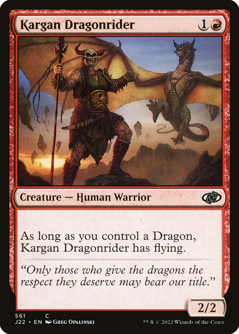 Jumpstart 2022 - 561 - Kargan Dragonrider - Common