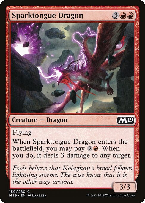 Core Set 2019 - 159 - Sparktongue Dragon - Common