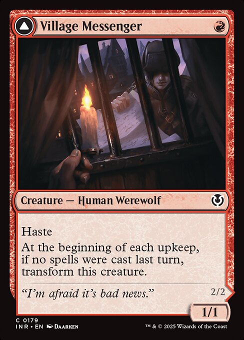 Innistrad Remastered - 179 - Village Messenger // Moonrise Intruder - Common
