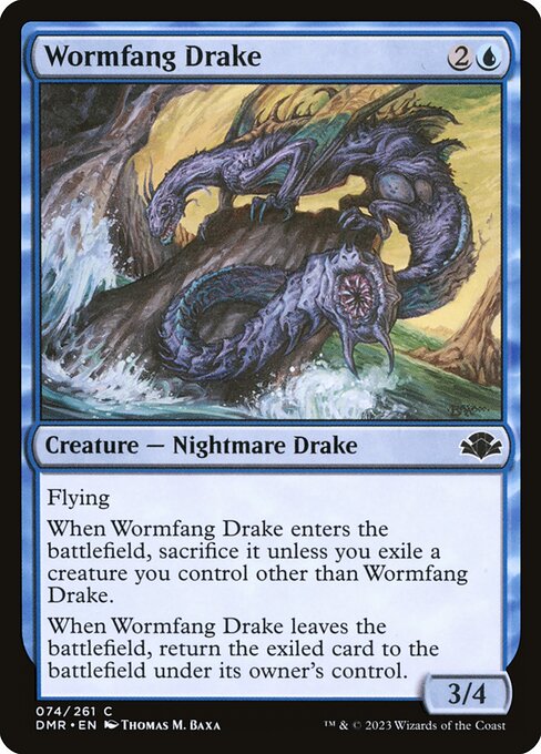 Dominaria Remastered - 74 - Wormfang Drake - Common