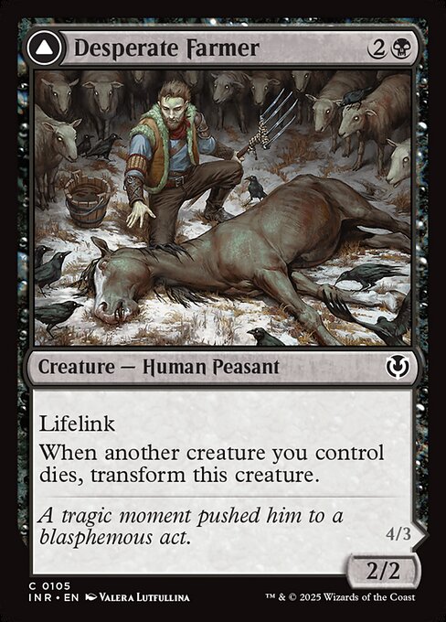 Innistrad Remastered - 105 - Desperate Farmer // Depraved Harvester - Common