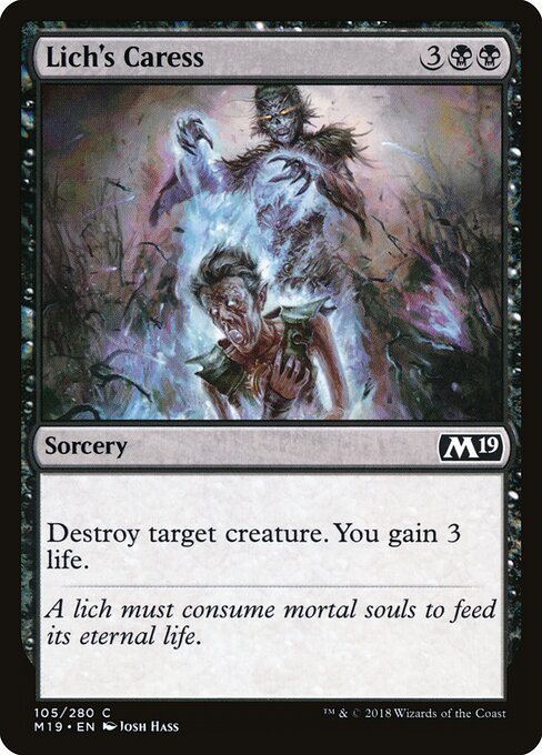 Core Set 2019 - 105 - Lich's Caress - Common