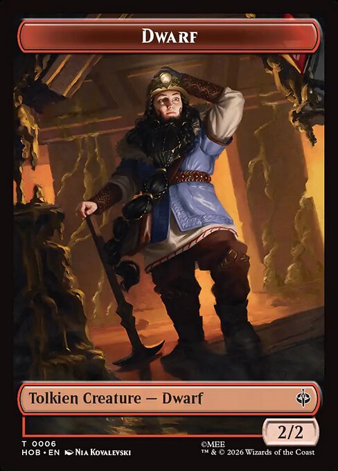 The Hobbit Tokens - 6 // 14 - Dwarf // Enduring Story - Common