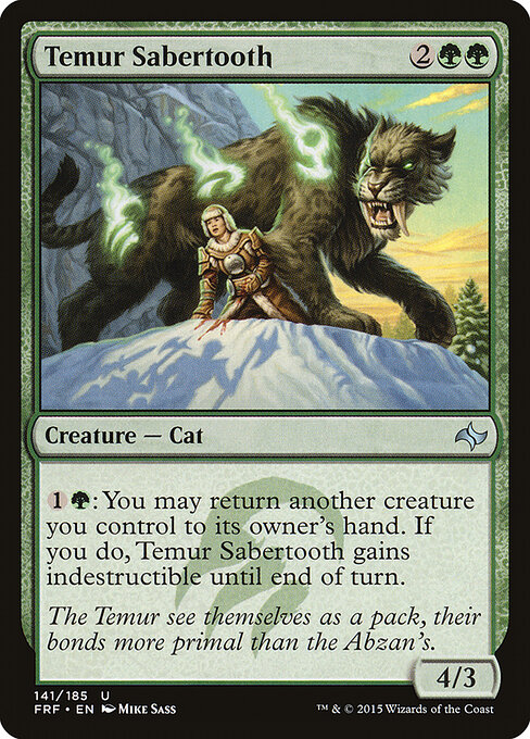 Fate Reforged - 141 - Temur Sabertooth - Uncommon