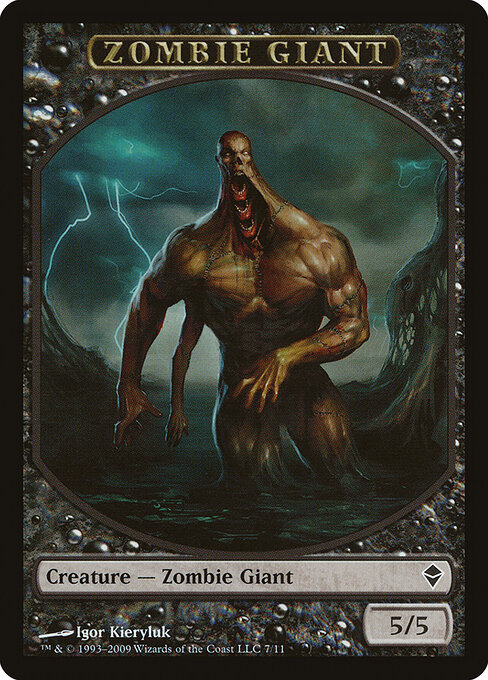 Zendikar Tokens - 7 - Zombie Giant - Common