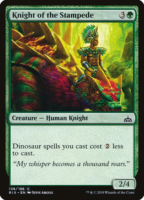 Rivals of Ixalan - 138 - Knight of the Stampede - Common
