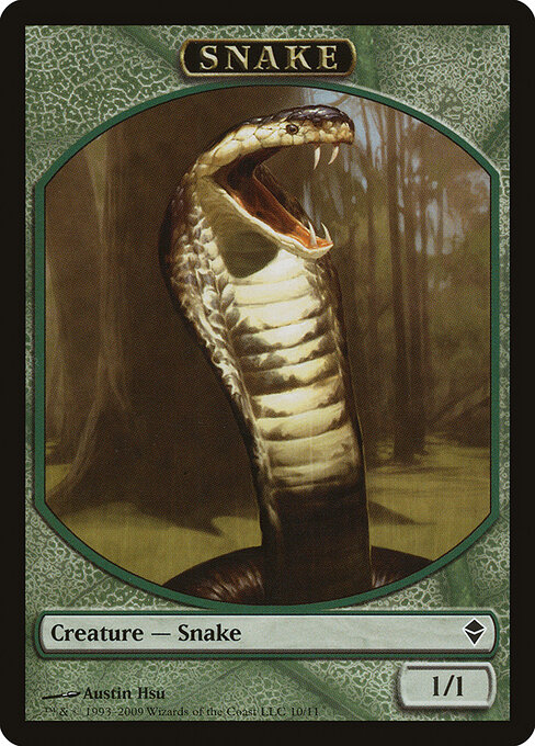 Zendikar Tokens - 10 - Snake - Common