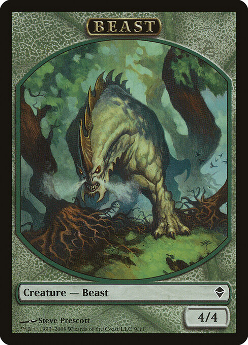 Zendikar Tokens - 9 - Beast - Common