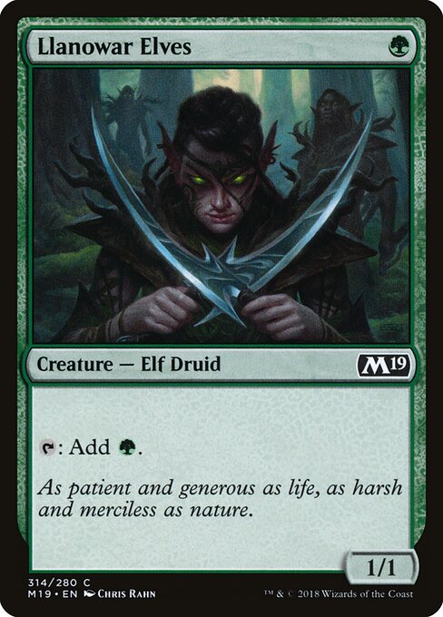 Core Set 2019 - 314 - Llanowar Elves - Common