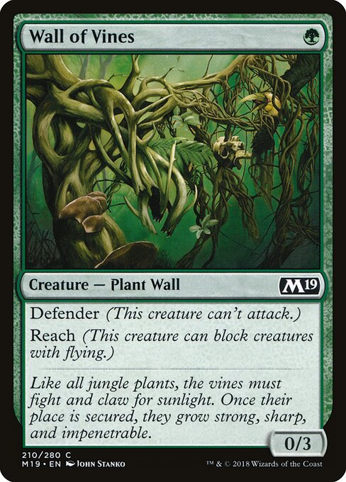 Core Set 2019 - 210 - Wall of Vines - Common