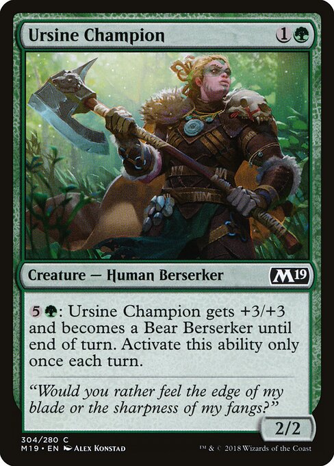 Core Set 2019 - 304 - Ursine Champion - Common