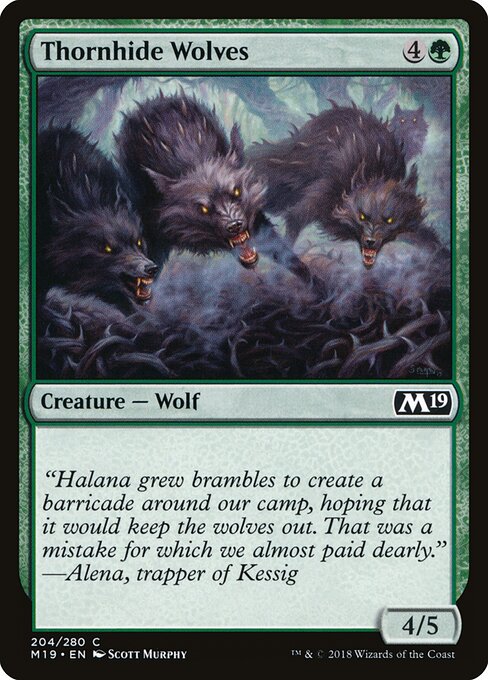 Core Set 2019 - 204 - Thornhide Wolves - Common