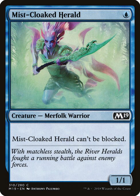 Core Set 2019 - 310 - Mist-Cloaked Herald - Common